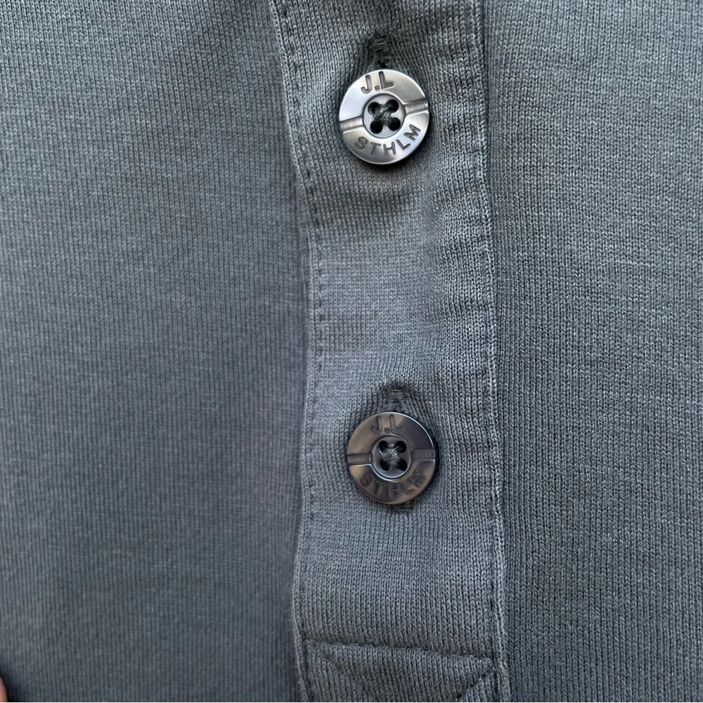 J. Lindeberg Prisco Slim Lux Bridge Jersey Polo Grey/Black L - Picture 8 of 14